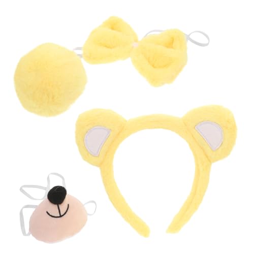 NOLITOY Bärenohren Stirnband mit Nasen und Fliegenkostüm Plüsch Bär Kopfband für Tierkostüm Party Cosplay Leichtes Niedliches Accessoire für Erwachsene NOLITOY Bärenohren Stirnband mit Nasen und Fliegenkostüm Plüsch Bär Kopfband für Tierkostüm Party Cosplay Leichtes Niedliches Accessoire für Erwachsene von NOLITOY