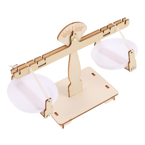 NOLITOY Balancewaage aus Holz Teiliges DIY Lernspielzeug für Praktische Sicheres Tray Waagen Experimentierset für Schulunterricht und Frühe Wissenschaft Handgefertigtes Montessori von NOLITOY