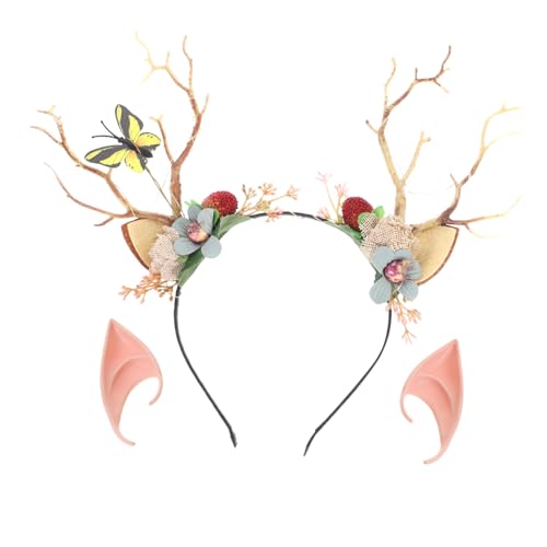 NOLITOY Branches Headband mit Leuchtenden Elfenohren Teiliges Langlebiger Kopfschmuck für Cosplay Karneval Halloween und Party Praktische und Auffällige Masquerade Accessoires von NOLITOY