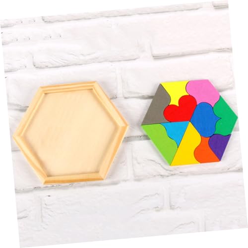 NOLITOY Buntes Holzpuzzle Herzform Teiliges Lernspielzeug für Ab Jahren mit Geometrischen Formen Beobachtung Kreativität und Feinmotorik im Eltern Junge Mädchen Spiel von NOLITOY