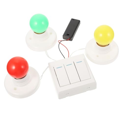 NOLITOY Busy Board Lernspielzeug Schalter Steuerung für Rot grün gelb LED Lichter Montessori Frühes Bildungs Motorikspielzeug für Feinmotorik und Hand Auge koordination von NOLITOY