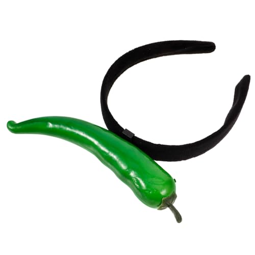 NOLITOY Chili Design Haarschmuck Damen Kreatives Haarband für Partys Cosplay Geburtstagsfeiern und Fotoshootings Elastisches Stirnband mit Realistischem Chili Design von NOLITOY
