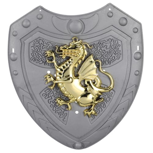 NOLITOY Cosplay Krieger Schild für Silberner Drachen Schild für Verkleidungen Rollenspiele für Kindergeburtstage Kostümpartys NOLITOY Cosplay Krieger Schild für Silberner Drachen Schild für Verkleidungen Rollenspiele für Kindergeburtstage Kostümpartys von NOLITOY