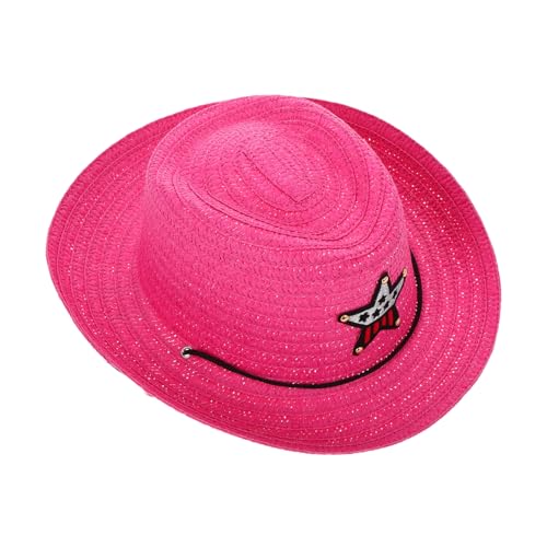 NOLITOY Cowboyhut mit Fünfzackigem Stern Leichter Westernhut für Jungen und Mädchen Atmungsaktiver Sonnenhut für Outdoor Vielseitiges Cowgirl Kostümzubehör Rosa NOLITOY Cowboyhut mit Fünfzackigem Stern Leichter Westernhut für Jungen und Mädchen Atmungsaktiver Sonnenhut für Outdoor Vielseitiges Cowgirl Kostümzubehör Rosa von NOLITOY