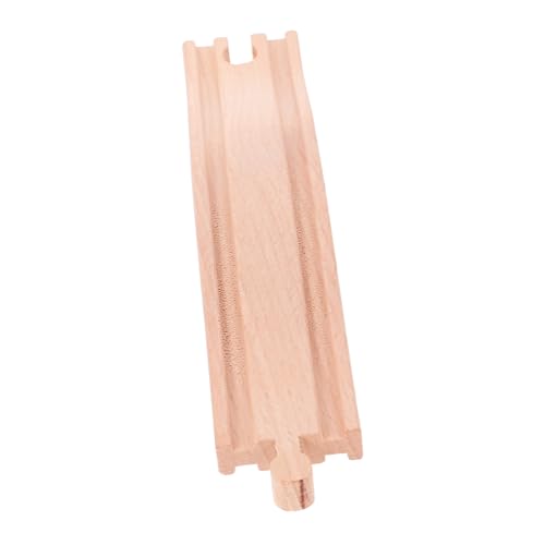 NOLITOY DIY Holzeisenbahn Gleis Zubehör Holzschienen für Fördert Kreativität und Feinmotorik für Eisenbahn und Szenenbau von NOLITOY