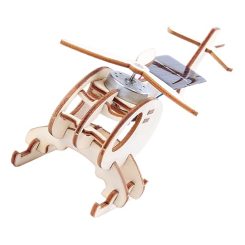 NOLITOY DIY Solar Holz Hubschrauber Bausatz Solarflugzeug Puzzle Wissenschaftsspielzeug für Jungen Mädchen Geburtstag Party Dekoration Lernspielzeug Geschenk von NOLITOY