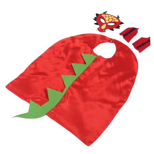 NOLITOY Dinosaurier Umhang mit Kapuze für Weicher Hautfreundlicher Stoff Robust Vernäht Einfach Anzuziehen für Halloween Rollenspiele und Geburtstagsfeiern Rote Cosplay Partyverkleidung NOLITOY Dinosaurier Umhang mit Kapuze für Weicher Hautfreundlicher Stoff Robust Vernäht Einfach Anzuziehen für Halloween Rollenspiele und Geburtstagsfeiern Rote Cosplay Partyverkleidung von NOLITOY