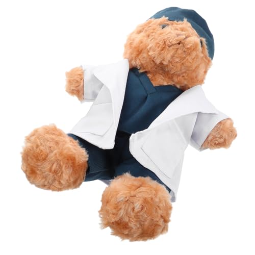 NOLITOY Doktor-Bär-Puppe dekorative Bärenpuppe Plüschbärchen tragen Plüschbär Stofftier Stofftierkleidung 30 cm Braune Plüschbärenpuppe Stofftier für Arzt medizinischer Plüsch Baumwolle NOLITOY Doktor-Bär-Puppe dekorative Bärenpuppe Plüschbärchen tragen Plüschbär Stofftier Stofftierkleidung 30 cm Braune Plüschbärenpuppe Stofftier für Arzt medizinischer Plüsch Baumwolle von NOLITOY