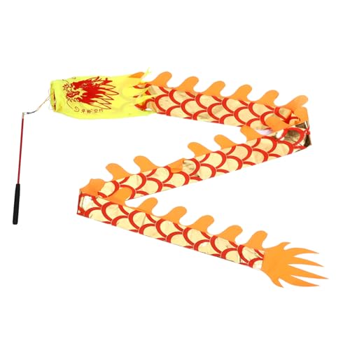 NOLITOY Drachenschaukel Girlanden Tanzbedarf Dekoratives Drachenband Dekorativer Tanz Streamer Kinderbedarf Tanzband Chinesischer Tanz Streamer Gelbes Tuch Zufällige Farbe von NOLITOY