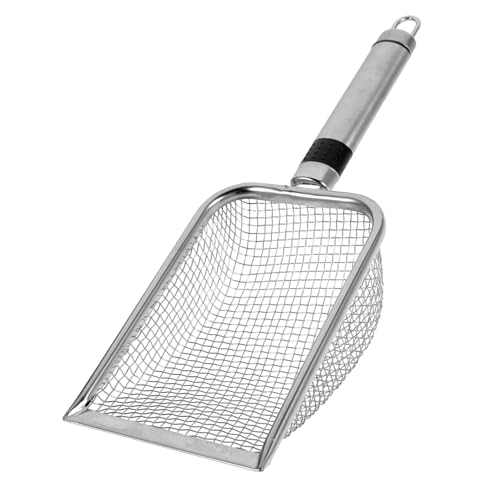NOLITOY Edelstahl Strandschaufel mit Mesh sieb Sandfilter Schaufel für Strand und Garten Rostfrei Langlebig Vielseitig Einsetzbar zum Sammeln von Muscheln und Sand Entfernen von NOLITOY