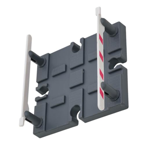 NOLITOY Eisenbahn Schienen Zubehör Abs Mini Bahnübergang Modell DIY Zug Gleis für Realistische Bahnsteig Dekoration Robust Sicher von NOLITOY