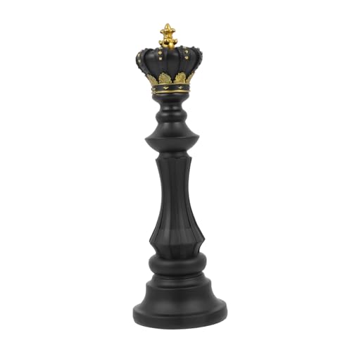 NOLITOY Elegante Resin Schachfigur König Mittelgroß Klassische Internationale Schach Dekoration Stilvolles Wohn und Büroaccessoire Hochwertige Handwerkskunst Langlebiges Design von NOLITOY