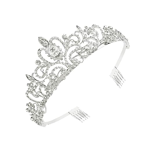 NOLITOY Elegantes Braut Haarband Krone Mit Strass Für Hochzeiten Festliche Anlässe Und Prinzessinnen Dekoration Hochwertiges Headdress Für Damen Und ädchen von NOLITOY