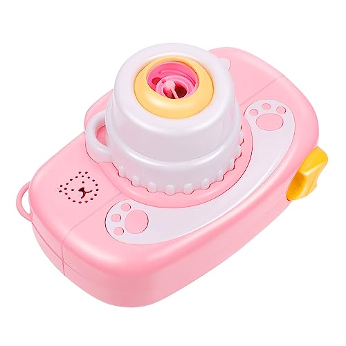 NOLITOY Elektrische Seifenblasenmaschine Cartoon Kamera Form mit Musik Licht Sichere Auslaufsichere Struktur Bunte Blasen für Drinnen und Draußen für Mädchen Jungen von NOLITOY