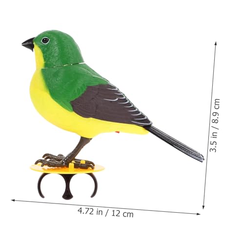 NOLITOY Elektrisches Vogelspielzeug mit Stimmeaktivierung Lebensechtes Singender Vogel Modell Interaktives für Bunte Nachahmung Dekorativ und Unterhaltsam Geeignet für Zufällige Farbe von NOLITOY