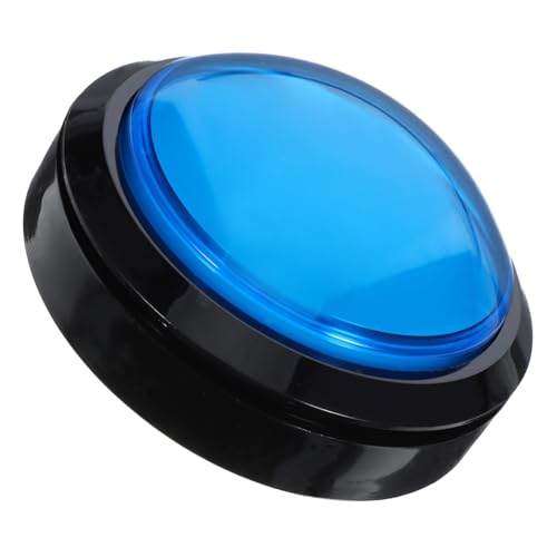 NOLITOY Elektronischer Game Answer Buzzer mit Großem Beleuchtetem Knopf Signalton Robustem Design für Spieleabend und Klassenzimmer Batteriebetrieben Zufällige Lichtfarbe von NOLITOY