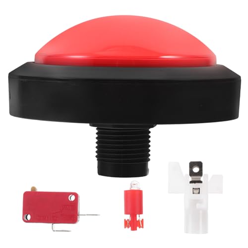 NOLITOY Elektronischer Spielbuzzer Rot mit Großem Rundem Taster und LED Licht Spielantwortgerät für Quiz und Lernspiele Reaktionsschneller Game Buzzer ohne Batterie für NOLITOY Elektronischer Spielbuzzer Rot mit Großem Rundem Taster und LED Licht Spielantwortgerät für Quiz und Lernspiele Reaktionsschneller Game Buzzer ohne Batterie für von NOLITOY