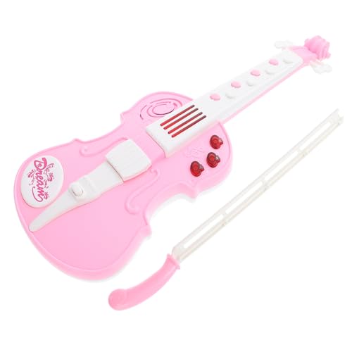 NOLITOY Elektronisches Geigenspielzeug Geigenmusik Kindermusikinstrumente Musikinstrumente Kleinkind Geige Geige Violine Musikspielzeug Rosa Abs-Kunststoff von NOLITOY