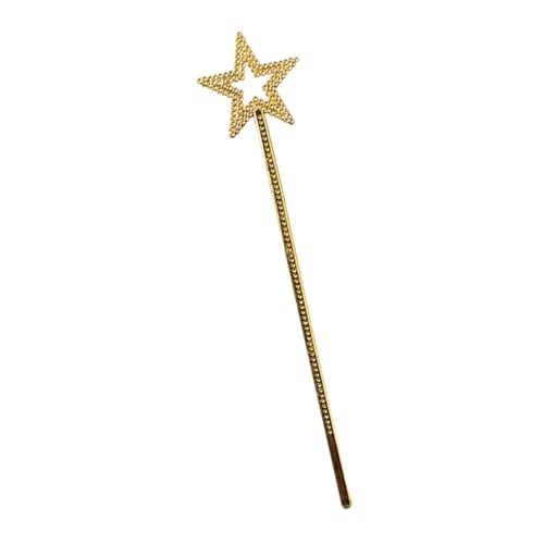 NOLITOY Feenstab für Glitzernder Zauberstab mit Fünfzackigem Stern für Partydekoration Kostümzubehör für Prinzessinnen Events Goldene von NOLITOY