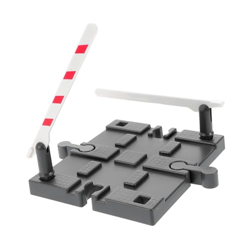NOLITOY Gleiszubehör Kunststoff Eisenbahnschranke Ersatz Gleisbarriere Spielbahn Zubehör für Kreatives und Realistisches Modelleisenbahnzubehör von NOLITOY