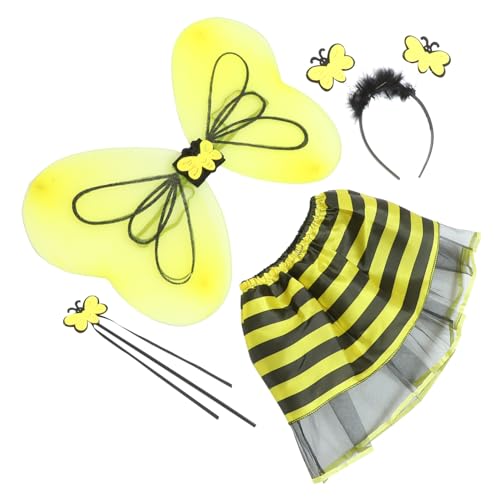 NOLITOY Mädchen Schmetterlingsflügel Fee Kleid Kinder Kostüm Set Performance Rock Schmetterling Für Partys NOLITOY Mädchen Schmetterlingsflügel Fee Kleid Kinder Kostüm Set Performance Rock Schmetterling Für Partys von NOLITOY