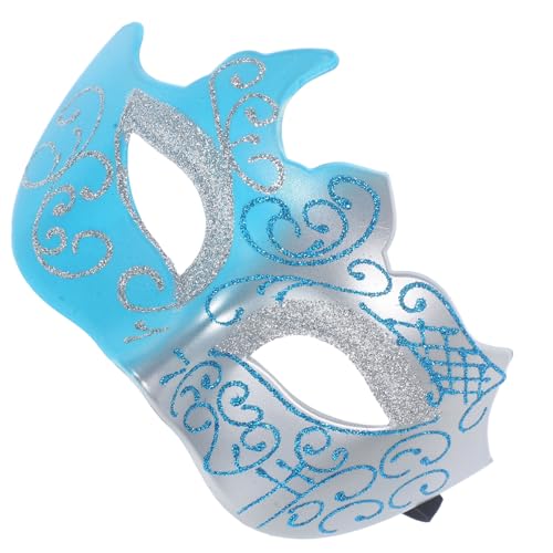 NOLITOY Halbgesichts maske Silber blau Material Masquerade Party Dekorative Halloween Cosplay Requisite Leicht und Bequem für Maskenball und Karneval NOLITOY Halbgesichts maske Silber blau Material Masquerade Party Dekorative Halloween Cosplay Requisite Leicht und Bequem für Maskenball und Karneval von NOLITOY