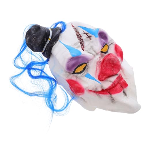 NOLITOY Halloween Clown Maske Scary Cosplay Masken Kopfbedeckung für Karneval Party und Fasching Leicht und Atemaktiv Detailliertes Kostüm Zubehör für Erwachsene von NOLITOY