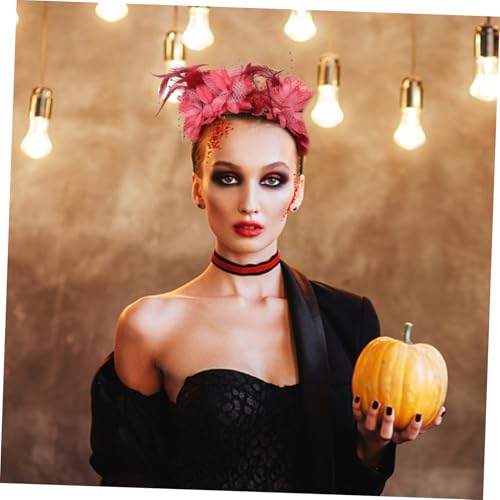 NOLITOY Halloween Haarreif mit Künstlichen Blumen und Schädelmuster Rotes Party Accessoire für Frauen Wiederverwendbar Geeignet für Kostüm Cosplay Tanz und Themenpartys NOLITOY Halloween Haarreif mit Künstlichen Blumen und Schädelmuster Rotes Party Accessoire für Frauen Wiederverwendbar Geeignet für Kostüm Cosplay Tanz und Themenpartys von NOLITOY