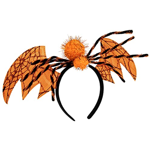 NOLITOY Halloween Spider Stirnband Bat Wing Hair Hoop Cosplay Devil Stirnband Masquerade Kopfschmuck Festival Kopfschmuck für Halloween Party Kostümzubehör Orange von NOLITOY