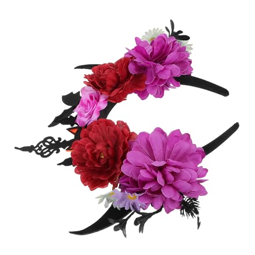 NOLITOY Halloween Stirnband mit Dämonenhörnern und Fledermausmotiv Leichtes Bequemes Party Accessoire für Damen Kostümzubehör für Halloween Cosplay und Themenfeiern NOLITOY Halloween Stirnband mit Dämonenhörnern und Fledermausmotiv Leichtes Bequemes Party Accessoire für Damen Kostümzubehör für Halloween Cosplay und Themenfeiern von NOLITOY
