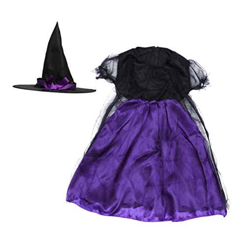 NOLITOY Halloweenkostüm 1 Satz Halloween-kleider Kleidung Garn Tanzkostüm Kleinkind Mädchen Violett Abschlussball Requisiten von NOLITOY