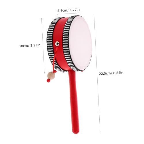 NOLITOY Handrasseltrommel Traditionell Kleines Orff Musikinstrument Trommel mit Glatter Oberfläche Sicherer Griff für Junge Mädchen Frühförderung Rhythmus NOLITOY Handrasseltrommel Traditionell Kleines Orff Musikinstrument Trommel mit Glatter Oberfläche Sicherer Griff für Junge Mädchen Frühförderung Rhythmus von NOLITOY