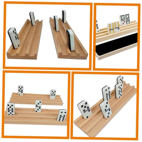 NOLITOY Holz Domino Halter rutschfeste Holztablett Display Trays mit Schrägem Winkel für Stabile Natürliche Aufbewahrung von Dominosteinen Praktisches Spielregal für Familie und Freunde NOLITOY Holz Domino Halter rutschfeste Holztablett Display Trays mit Schrägem Winkel für Stabile Natürliche Aufbewahrung von Dominosteinen Praktisches Spielregal für Familie und Freunde von NOLITOY