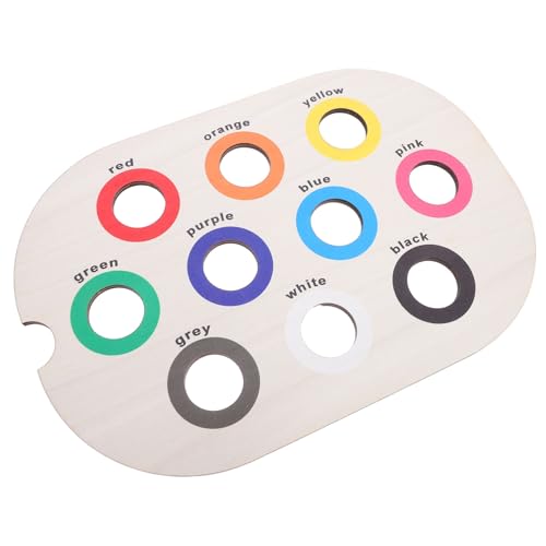 NOLITOY Holz Farbensortierbrett Junge Mädchen Sensorikspiel Montessori Lernspielzeug Feinmotorik Spielbrett Sicher Stabil für Eltern-Junge Mädchen Interaktion von NOLITOY