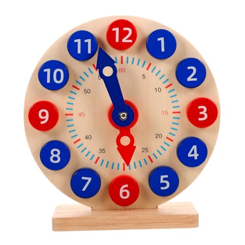 NOLITOY Holz Lernuhr Bunte Zahlen Zeitverständnis Montessori Uhr für Vorschule Hand Auge koordination Logisches Denken Kreatives Lernen NOLITOY Holz Lernuhr Bunte Zahlen Zeitverständnis Montessori Uhr für Vorschule Hand Auge koordination Logisches Denken Kreatives Lernen von NOLITOY