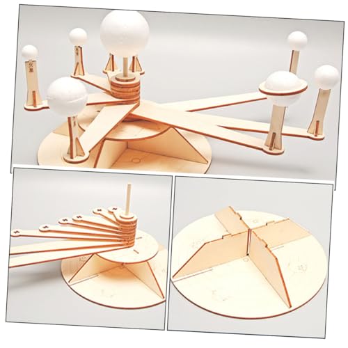 NOLITOY Holz Sonnensystem Modell DIY Planetenmodell Teiliges Pädagogisches für Kreatives Experiment Planetarium Lernspielzeug Robust Langlebig von NOLITOY