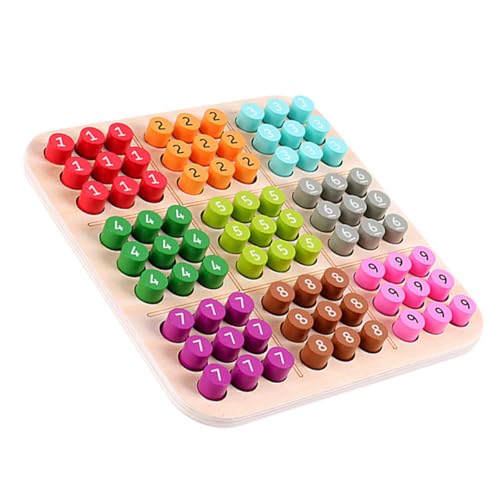 NOLITOY Holz Sudoku Spielset für Pädagogisches Logikspiel mit Buntem Steckbrett Fördert Mathematisches Denken und Konzentration Langlebiges Holzspielzeug Geschenk für Kleinkinder NOLITOY Holz Sudoku Spielset für Pädagogisches Logikspiel mit Buntem Steckbrett Fördert Mathematisches Denken und Konzentration Langlebiges Holzspielzeug Geschenk für Kleinkinder von NOLITOY