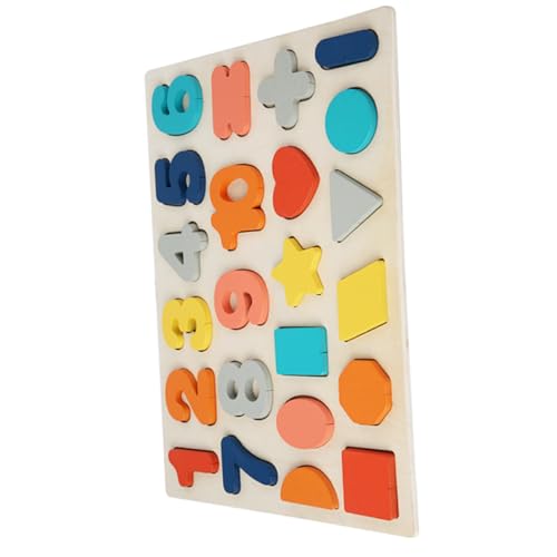 NOLITOY Holzbausteine Lernspielzeug Zahlen und Buchstaben Puzzle Pädagogisches für Kleinkinder Feinmotorik und Kognitive Entwicklung von NOLITOY
