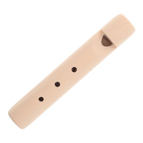 NOLITOY Holzflöte Pfeife DIY Bemalbar Musikinstrument Holzkurzflöte Lernspielzeug für Anfänger Kreatives Sensorikspielzeug Sicher und Nachhaltig von NOLITOY