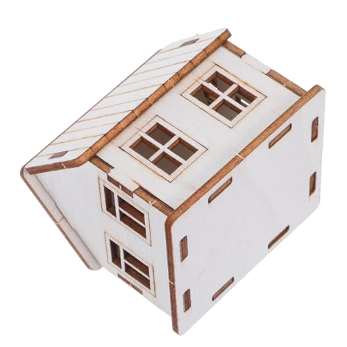 NOLITOY Holzhaus Bausatz zum Selberbauen aus Massivem Holz Weihnachts-Miniaturhaus ohne Kleber Langlebiges DIY Modell für Erwachsene Dekoratives Miniatur Gartenhaus-bastelset von NOLITOY