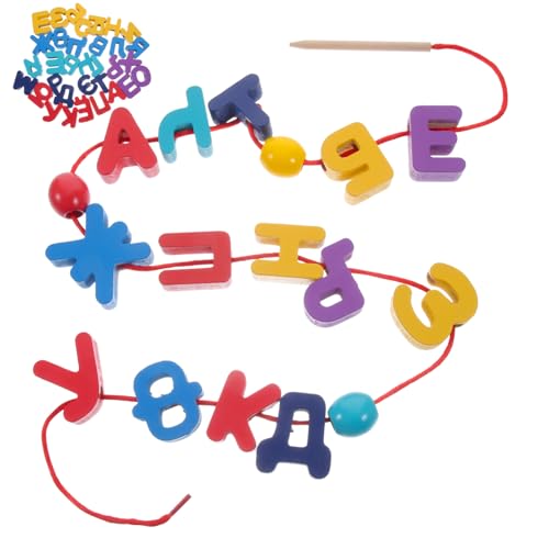 NOLITOY Holzpuzzle Russisches Alphabet Lernspielzeug für Ab Jahren Feinmotorik Training Farb Formerkennung Pädagogisches Holzspielzeug Babygeschenk von NOLITOY