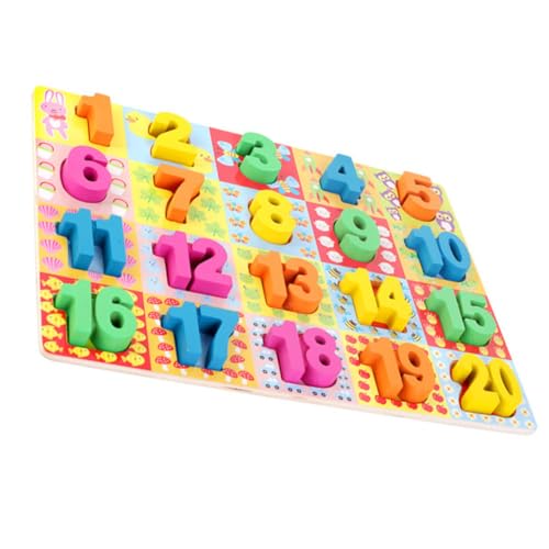 NOLITOY Holzspielzeug für Kognitive Lernspielzeuge Zahlenpuzzle und Inlay Sicher und Geruchsneutral für Frühe Bildung und Spielerisches Lernen von NOLITOY