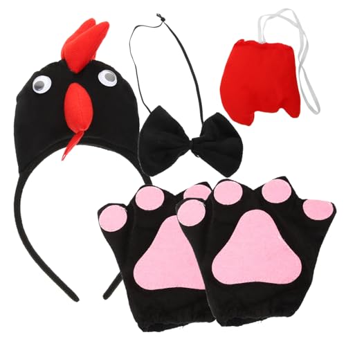 NOLITOY Hühnerkostüm Set mit Kopfschmuck Fliege und Leichtes Hautfreundliches Tierkostüm für Fasching Ostern Halloween und Mottopartys Geeignet für Jungen und Mädchen NOLITOY Hühnerkostüm Set mit Kopfschmuck Fliege und Leichtes Hautfreundliches Tierkostüm für Fasching Ostern Halloween und Mottopartys Geeignet für Jungen und Mädchen von NOLITOY
