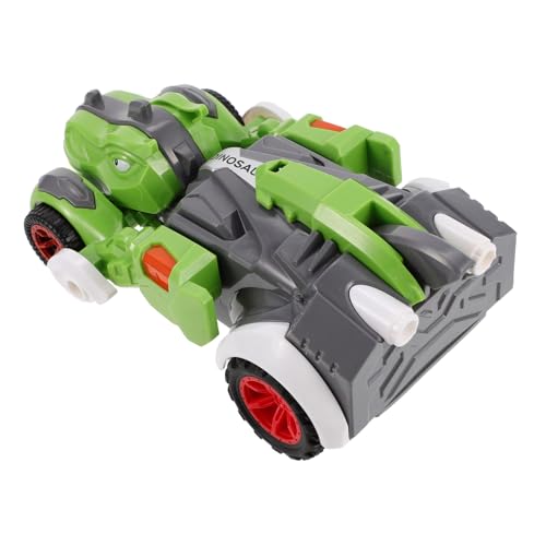 NOLITOY Inertiales Dinosaurier Spielzeugauto mit Verwandlungsfunktion Robustes Kinderspielzeug Langlebig und Farbecht Frühes Lernspielzeug für Jungen und Mädchen Grün Gestalteter Dino von NOLITOY