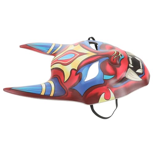NOLITOY Japanische Oni Maske für Halloween Wiederverwendbare Cosplay Maske Traditionelle Japanische Theatermaske für Kostümpartys und Bühnenaufführungen mit Einzigartigem Design von NOLITOY