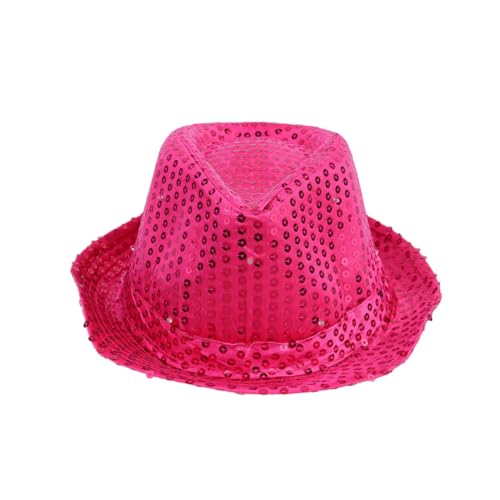 NOLITOY Jazz Glänzender Hut für Bühnenauftritte Farbige Leichtes Design Accessoire für Rosafarbene Erwachsenen NOLITOY Jazz Glänzender Hut für Bühnenauftritte Farbige Leichtes Design Accessoire für Rosafarbene Erwachsenen von NOLITOY