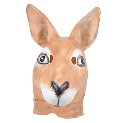 NOLITOY Känguru Gruselige Latexmaske Kostüm Tierische Vollgesichtsmaske Halloween-maske Lustig Halloween Cosplay Party Maske Kopfbedeckung Für Tiere Lustiges Tier Requisiten Abschlussball NOLITOY Känguru Gruselige Latexmaske Kostüm Tierische Vollgesichtsmaske Halloween-maske Lustig Halloween Cosplay Party Maske Kopfbedeckung Für Tiere Lustiges Tier Requisiten Abschlussball von NOLITOY