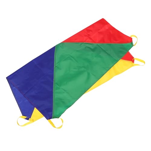 NOLITOY Kindergarten Spiel Fallschirm Buntes Regenbogen Schwungtuch für Gruppen Kooperatives Outdoor Kreatives Bewegungsspiel für Vorschule und Party von NOLITOY