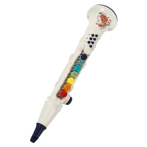 NOLITOY Klarinette Weiß Langlebiges Blasinstrument Pädagogisches Musikspielzeug mit Notenheft und Ladebox für Musikalische Früherziehung und Spielspaß von NOLITOY