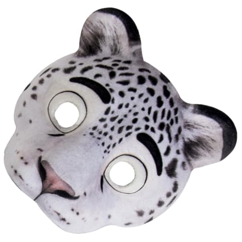 NOLITOY Leopard Halbgesichts Maske aus Leichtem EVA Elastischer Band Atmungsaktiv Tierisches Masken Cosplay für Halloween Karneval Kostümpartys und Maskeradeveranstaltungen von NOLITOY